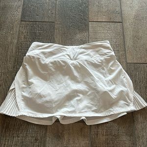 White womens Lululemon tennis skirt